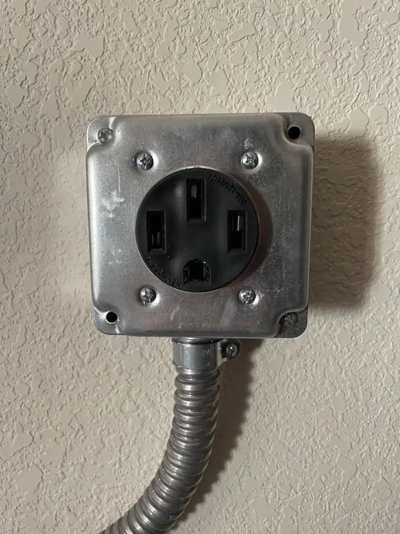 NEMA 14-50 outlet installed for Electrical Panel Upgrade in South San Jose Hills